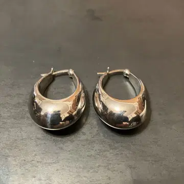 SILVER925 VOLUME HOOP EARRINGS/실버/귀걸이