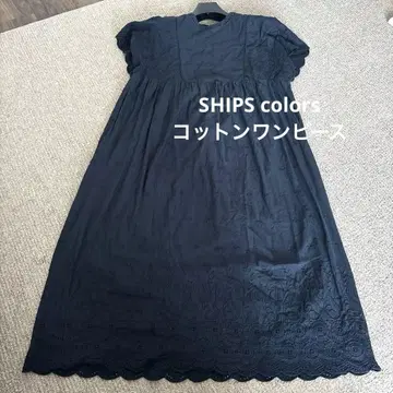 새상품급 SHIPS colors 인도산 코튼 원피스 네이비