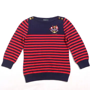 Ralph Lauren 랄프 로렌 골드 버튼 코튼 니트 스웨터