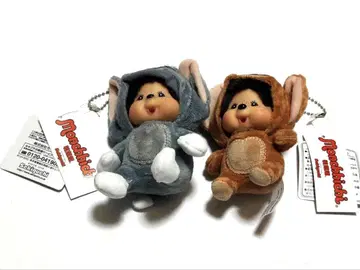 몬치치 키링 봉제 인형 인형옷 타입 2개 세트 택 포함