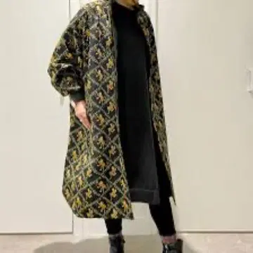 멜란지 고블랑 원숭이 무늬 코트
