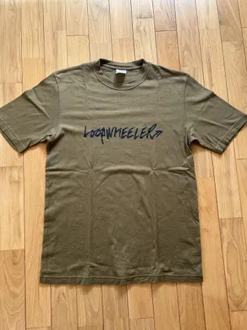 LOOPWHEELER 로고 티셔츠 올리브