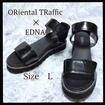 ORiental TRaffic EDNA 통굽 벨트 샌들 블랙 L
