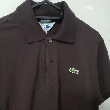 [ LACOSTE x SHIPS ] 다크 브라운 피케 셔츠 XS 사이즈