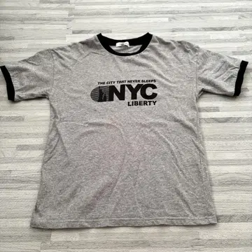 링거 셔츠 아메카지 NYC LIBERTY T셔츠 그레이