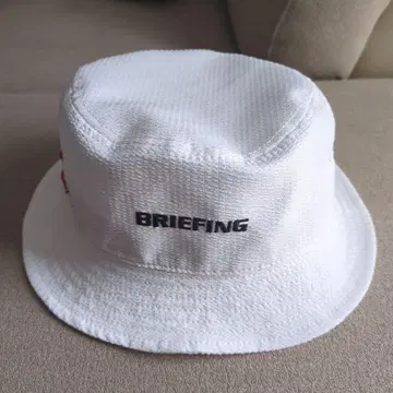 BRIEFING 화이트 버킷햇 사이즈 L