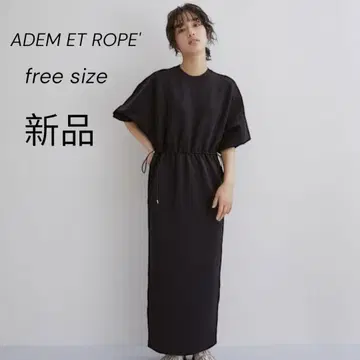 [새상품] ADEM ET ROPE' 블랙 맥시 드레스 블랙 프리사이즈