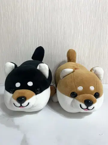 시바견 봉제 인형 2마리