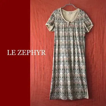 LE ZEPHYR / 르제피르 아름다운 프린트 티셔츠 롱 원피스