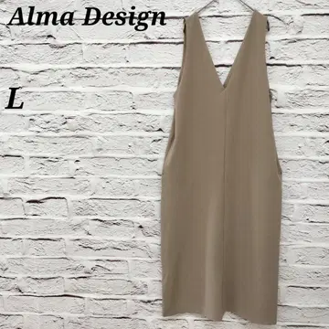 i54 Alma Design [ L ] 원피스 오버롤 스커트 포켓 브라운