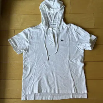Lacoste 후드 부착 피케 셔츠 화이트