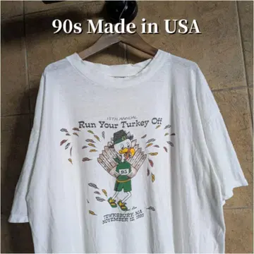 90년대 USA 제작 Run Your Turkey Off 티셔츠