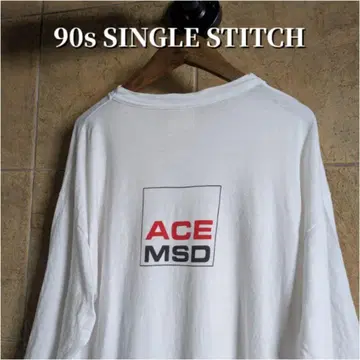 90년대 ACE MSD 기업 티셔츠 싱글 스티치