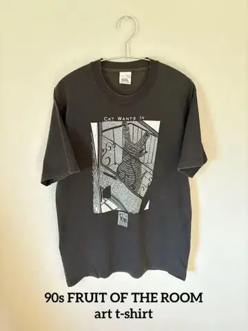 90s STUART KATT 'CAT WANTS IN' t-shirt