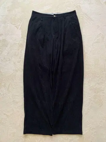 코듀로이 팬츠 블랙 와이드