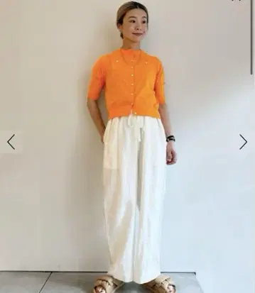 BACCA 린넨 트윌 턱 와이드