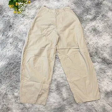 심플리시티에 커브 팬츠 [ F ] 베이지 코튼 허리 뒤 밴딩