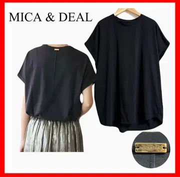 MICA&DEAL 마이카앤디 플레이트 프렌치 슬리브 티셔츠