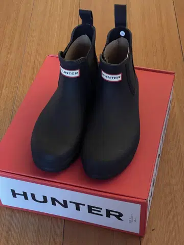 HUNTER 블랙 숏부츠 UK7