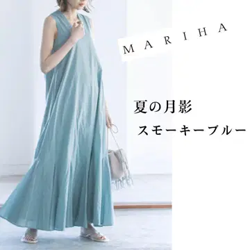 MARIHA 여름 달 그림자 드레스 노블 별주 스모키 블루 마리하