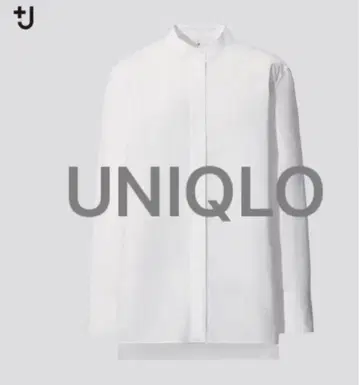 유니클로 +J 수피마 코튼 스탠드 칼라 셔츠 (긴팔) XL 화이트