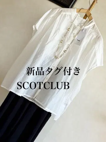 택 포함 새상품 SCOTCLUB Noia 인도 면 루즈핏 블라우스 오프