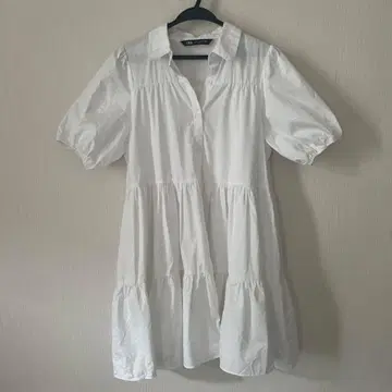 ZARA 화이트 셔츠 원피스 반팔