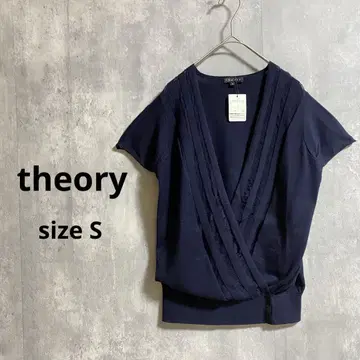 [택 포함 새상품] theory 실크 혼방 캐시미어 반팔 니트 가디건