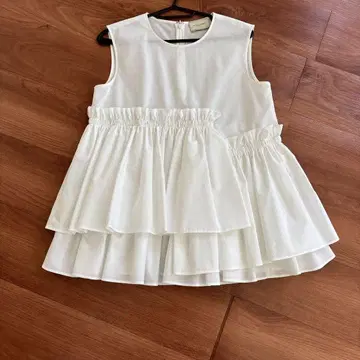 UNITED ARROWS 프릴 화이트 튜닉
