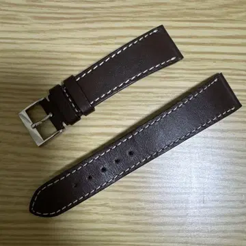 장 루소 19mm 브라운 시계 벨트 가죽 밴드