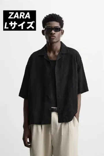 ZARA 자라 RELAXED FIT 자카드 셔츠 L 완판템