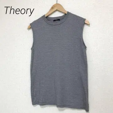 Theory 띠어리 슬리브리스 티셔츠 보더