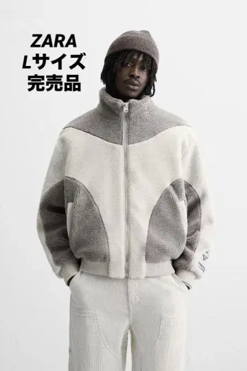 ZARA 자라 컬러 블록 보아 자켓 L 완판템