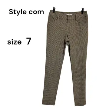 Style com 하운드투스 패턴 스트레치 팬츠 S