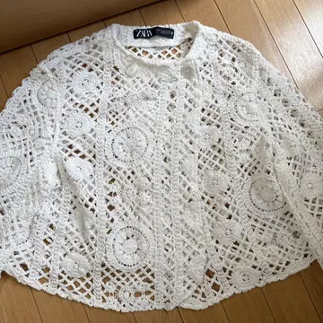 ZARA 레이스 화이트 가디건 [XS]