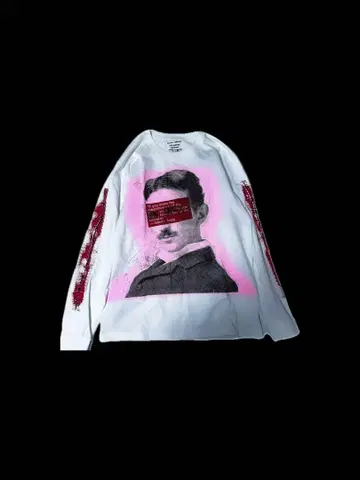 UNFINISHED 니콜라 테슬라 롱 슬리브 T셔츠