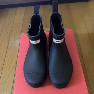 HUNTER 블랙 장화 레인부츠 새상품급