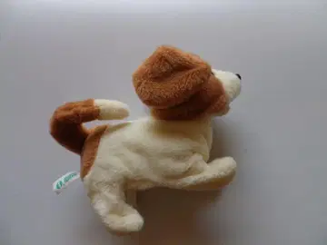 강아지 봉제 인형 브라운 및 크림색