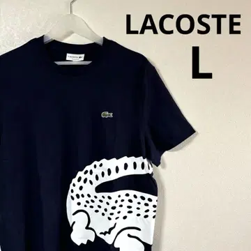 LACOSTE 라코스테 티셔츠 반팔 빅 로고 와니 네이비 L