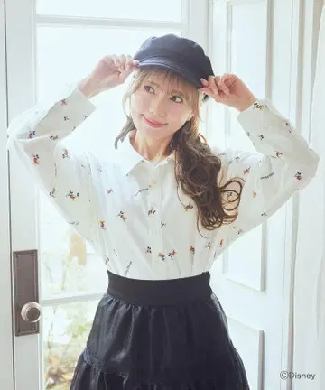 Areeam 미키 올 패턴 셔츠