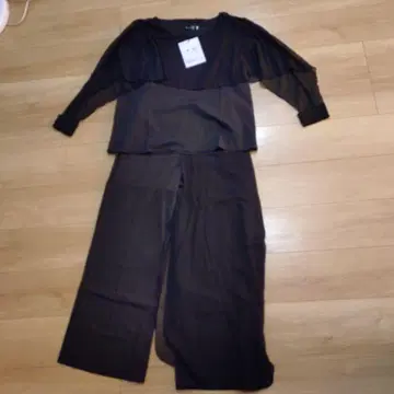 블랙 쉬폰 셋업