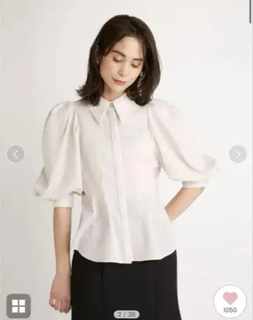 SNIDEL 빅 칼라 셔츠 블라우스 스나이델