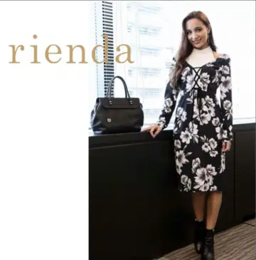rienda 플라워 프린트 타이트 원피스