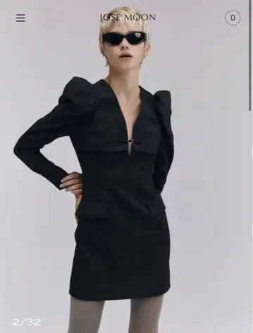 JOSEMOON POWER SHOULDER MINIDRESS