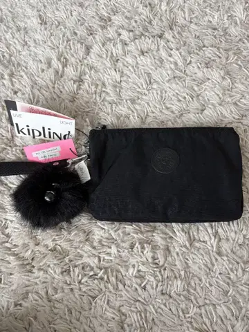 KIPLING 키플링 파우치 블랙 스트랩 포함 몽키 참 포함