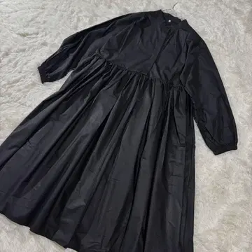 블랙 L 사이즈 긴팔 원피스