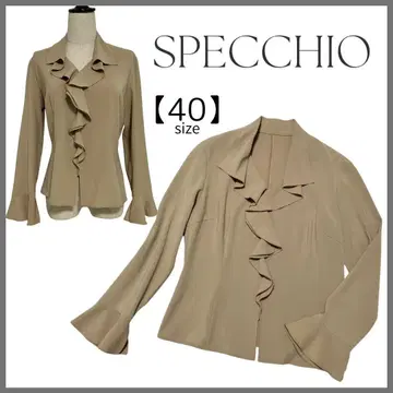 SPECCHIO 스페치오 프릴 블라우스 자켓 포멀 베이지