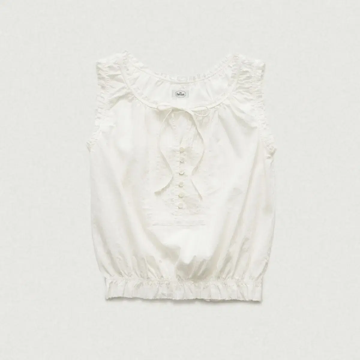 WhiteSud Pleatib Blouse ブラウス The Barnnet The Barnnet Pleatib Lace Sleeveless Blouse on Bunjang Global