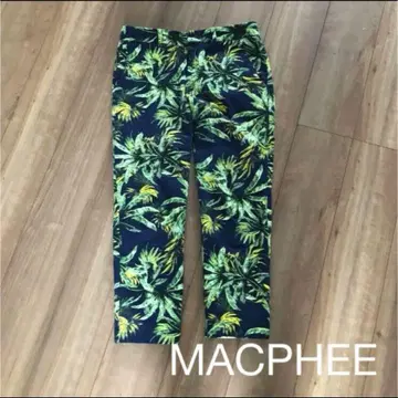 맥피 MACPHEE 테이퍼드 팬츠 보태니컬 무늬 36