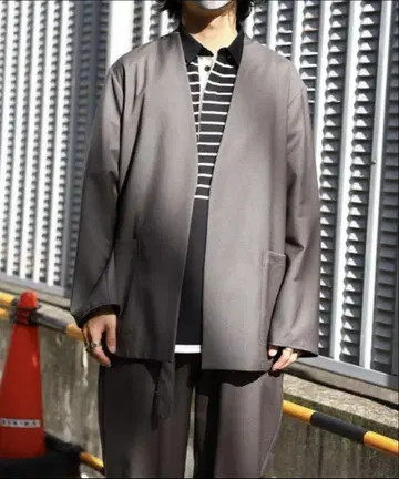 marka 모헤어 트로피컬 LAPELLESS SHIRT JACKET